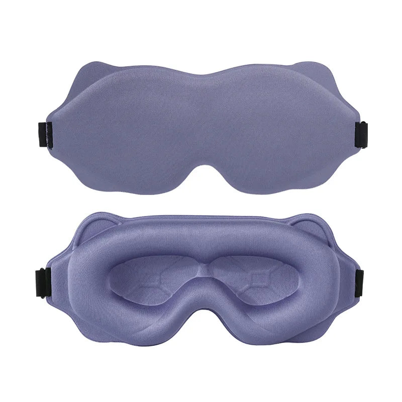 3D Sleep Mask Sleeping Aid Blindfold Block Out Light Portable Soft Vue Purple