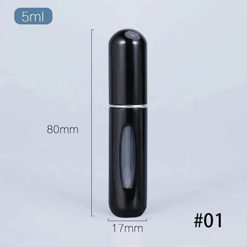 vvocci For Cosmetics Mini Aluminum Spray Alcochol Empty 5ml Refillable Bottle Portable Perfume Atomizer Liquid Container Vue M13 01