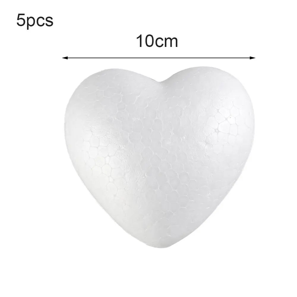6 8 5 10 Heart Foam Mould White Craft Balls Styrofoam Modelling Vue 10cm-5pcs