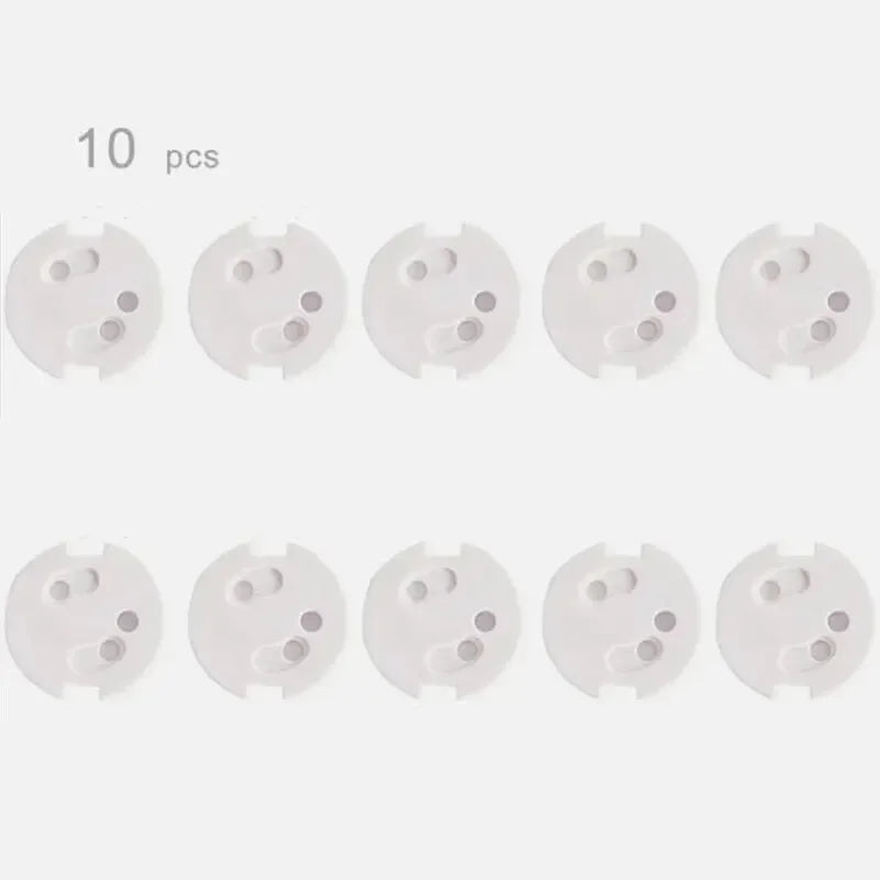 vvocci 10pcs Outlet Protectors Electrical Plastic Baby Safety Socket Covers Child Safe Socket Security Protection Vue B91 10pcs 3 holes