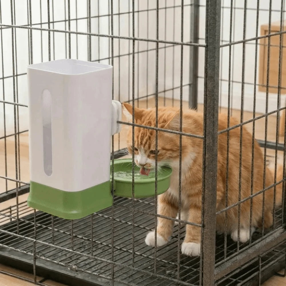 1.5L Dog Water Dispenser Large Capacity Leak-Proof Cage Hanging Water Bottle Easy to Clean Adjustable Hanging Crate Water Bowl Vue