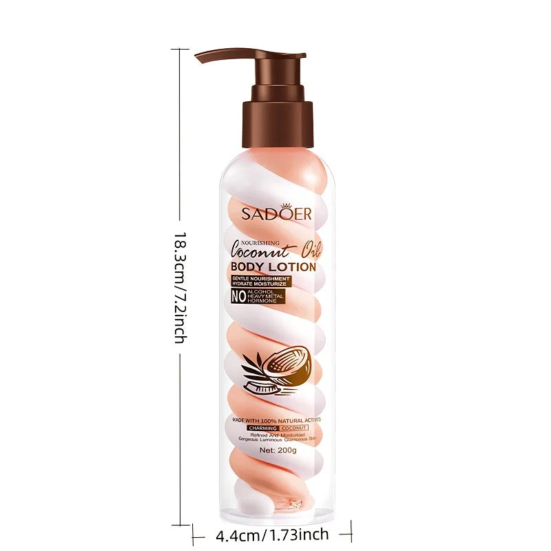 1 Bottle of 200ml Coconut Marshmallow Body Lotion, a Deeply Moisturizing Formula Suitable for All Light Beige Skin Tones, Non-Greasy Moisturizer, Ideal as a Holiday Gift, Suitable for Both Men and Women, for Daily Skincare Ro Vue