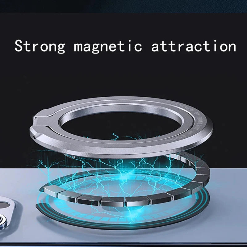 Magnetic Finger Ring Holder For MagSafe Phone Smartphone Accessories for iPhone 17 16 15 Pro Max Magnet Phone Stand Grip Mount Vue