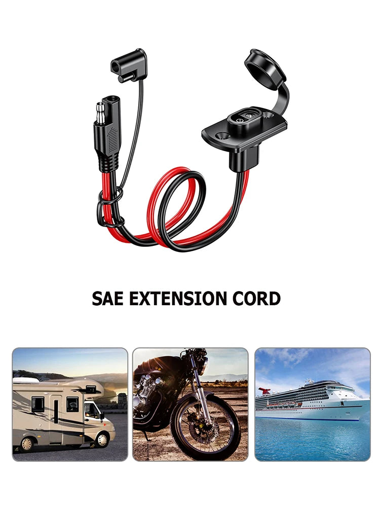 12AWG SAE Quick Connector Harness – Solar & Battery Cable SAE Connector Cable Vue