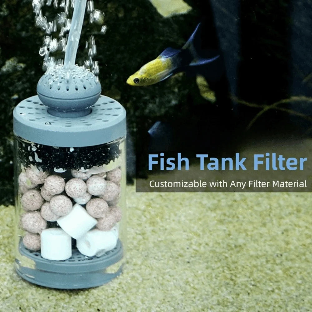 Multi-layer Fish Tank Filter Detachable Oxygen Increasing Bacterial Culture Filter Efficient Submersible Water Purifier Vue