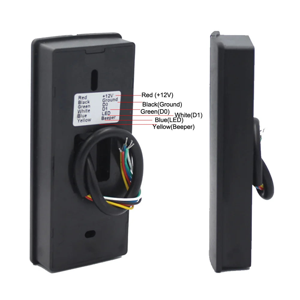 IP68 Waterproof Wiegand 26 Output 125Khz/13.56Khz RFID Proximity Card Reader Access Control Slave Reader UP002 Vue
