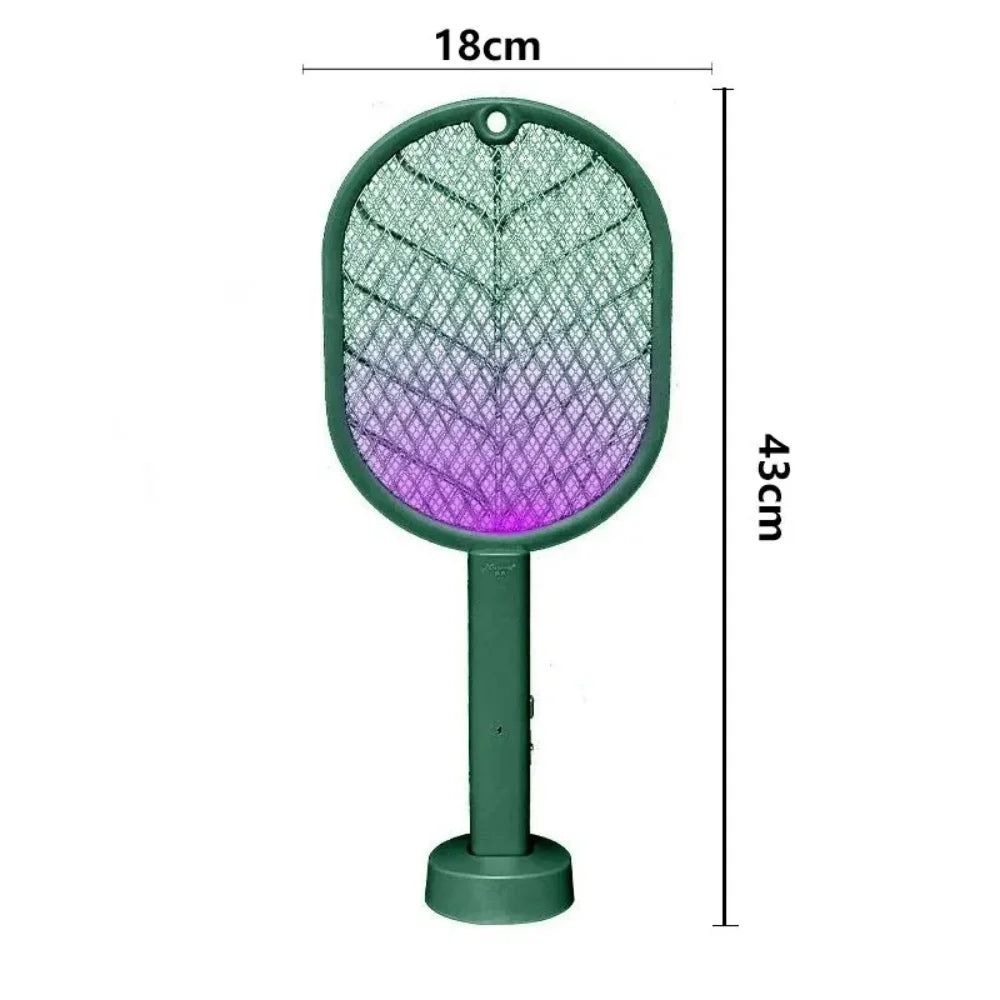 2-in-1 Electric Mosquito Killer Household Mosquito Racket With Purple Killer Lamp USB Charging Rechargeable Bug Fly Swatter Vue