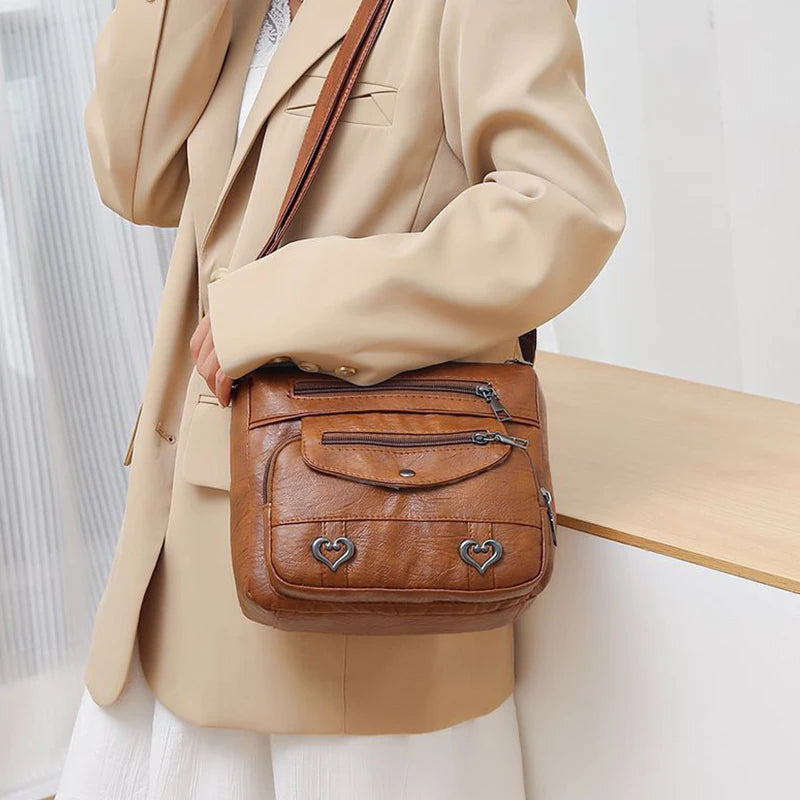 Neutral Rectangular Bag Men Women Crossbody Large Capacity Casual