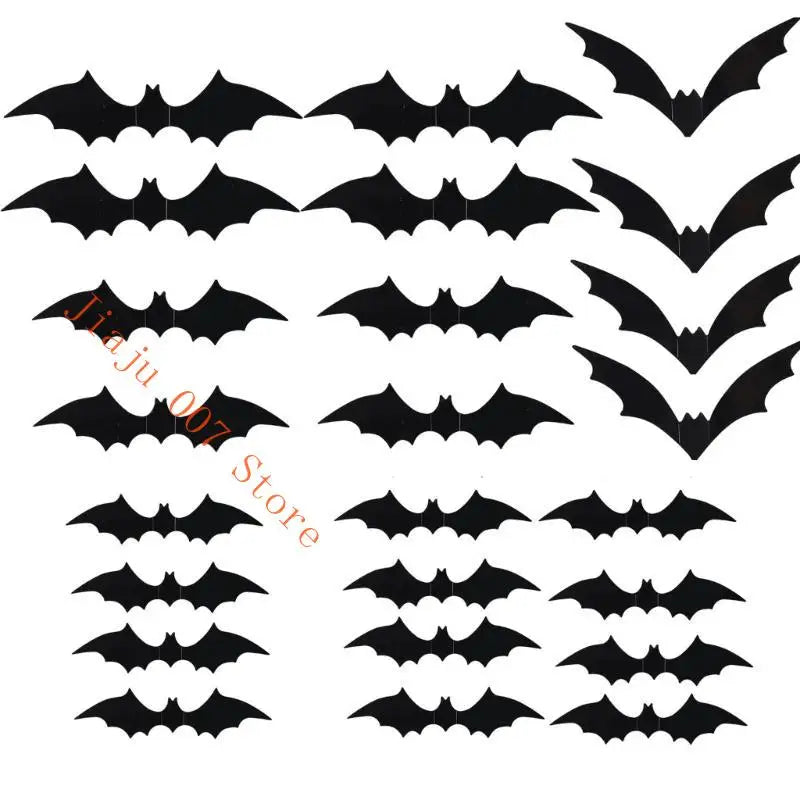 Halloween Flying Bat Wall Decals – Realistic PVC Stickers Halloween Wall Decals Vue twenty four China Mainland