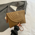 Handmade Straw Woven Beach Shoulder Crossbody Bag Women Envelope