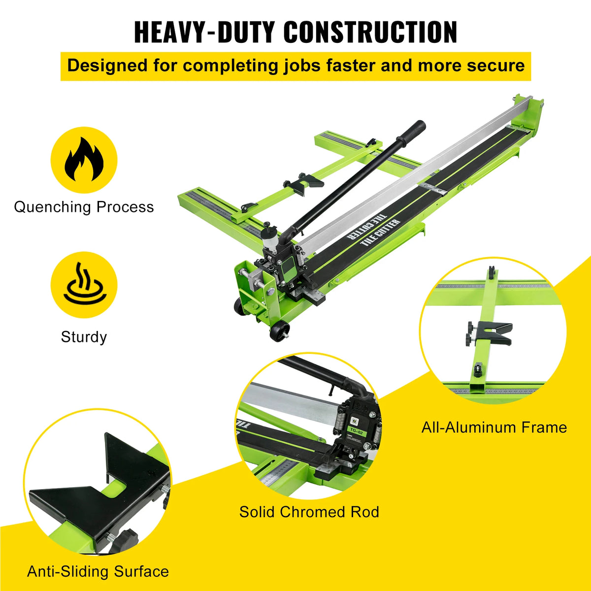 SucceBuy Manual Tile Cutter Infrared Laser Positioning Floor Push Knife Professional Hand Tool for Cutting Porcelain Ceramic Vue