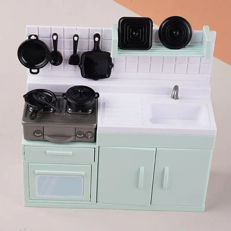 Mini Model Stove 1 Set Kitchen Scene Simulation Toy for Children Dollhouse Role Play Home Vue A4