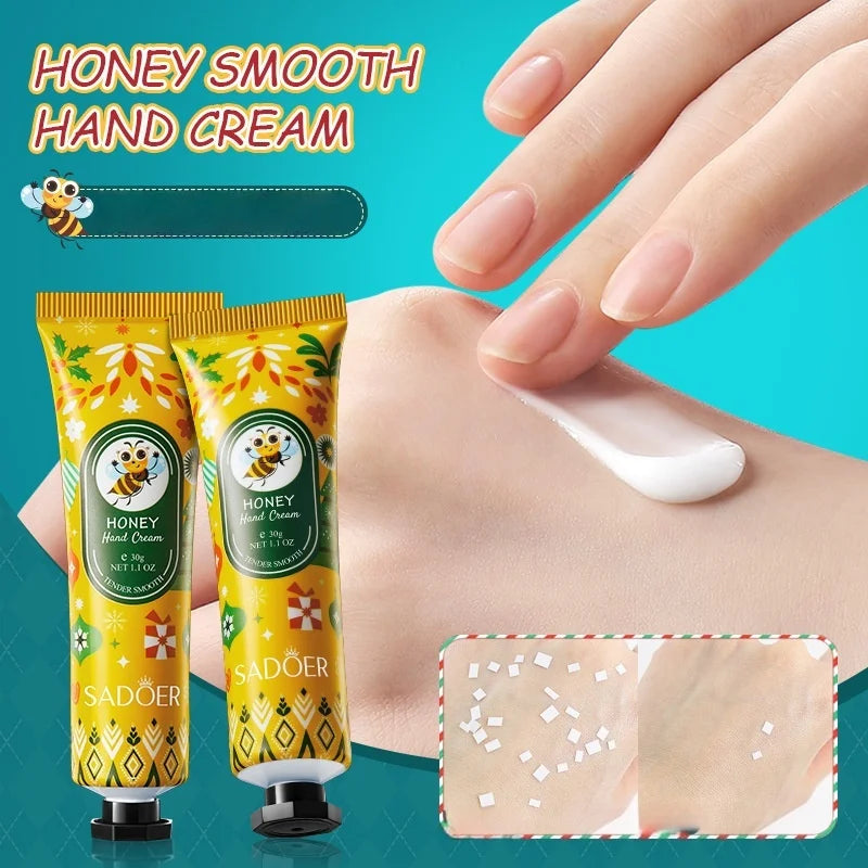 Honey Moisturizing Hand Cream, Designed for Dry Skin, Contains Skin-Friendly Ingredients Like Glycerin, Refreshing and Non-Greasy Travel-Sized Hand Care, Suitable for All Skin Types, Autumn/Winter Vue