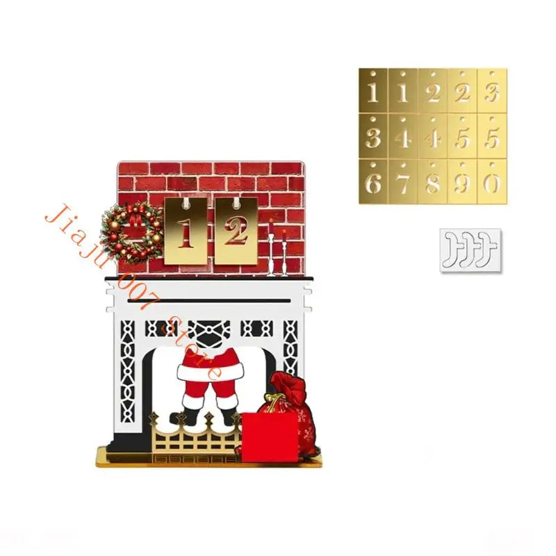 Acrylic Advent Calendar Display with Hanging Date Cards Advent Calendar Display Vue B CN