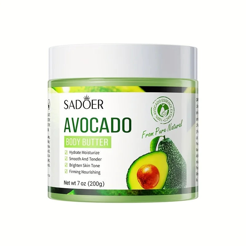 1 Piece of Avocado Butter Body Lotion, 200g — Moisturizing and Nourishing, Non-Greasy Formula with Glycerin, (Parabens), Fresh Scent, Suitable for All Skin Types, Unisex Vue