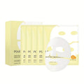1 Box*5 Pieces of White and Yellow Collagen Face Mask, Containing Collagen + Niacinamide + Vitamin C, Moisturizing and Hydrating, Can Be Given as a Gift to Family and Friends. Vue 1 Box 5 Pieces