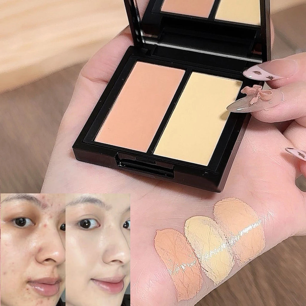 SWEET MINT Two-color Waterproof Concealer Palette Long Lasting Moisturizing Natural Creamy Texture Covers Blemishes Dark Circles Vue