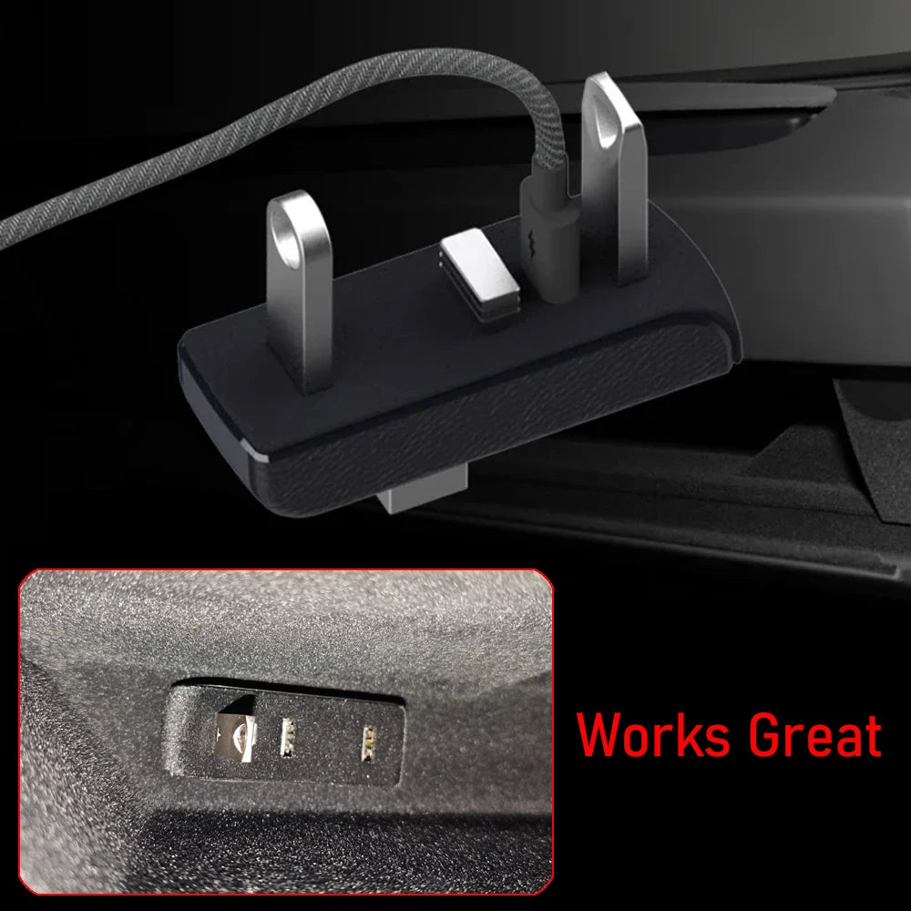 Glove Box Docking Station for Tesla Model 3 Y 3+ Y Juniper USB Hub Ports Car 4-in-1 USB Extender Charger Upgrade Data Transfer Vue