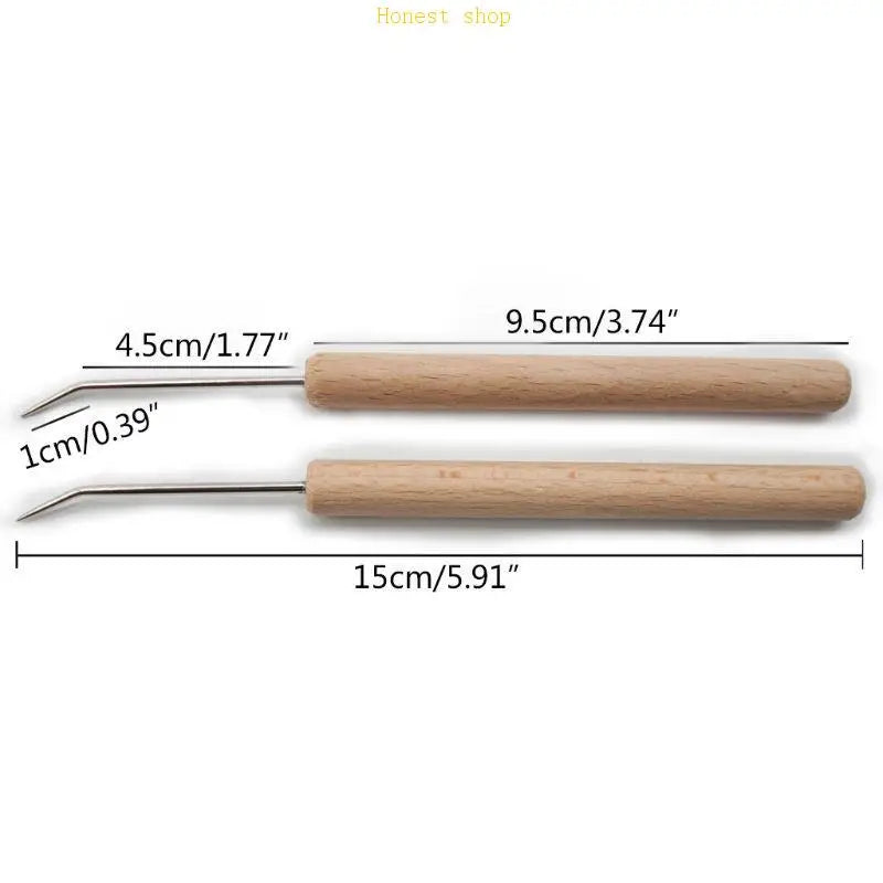 Wooden Knitting Loom Hook Set – Weaving Tool for Hats & Scarves Knitting Loom Hook Set Vue