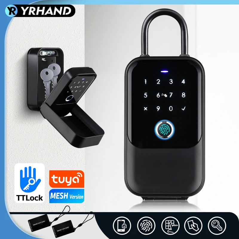 TTlock Smartkey Lock Box Home Key Wireless Smartlock Box Electronic Key Box App Digital Code Bluetooth Key Safe Padlock for Host Vue