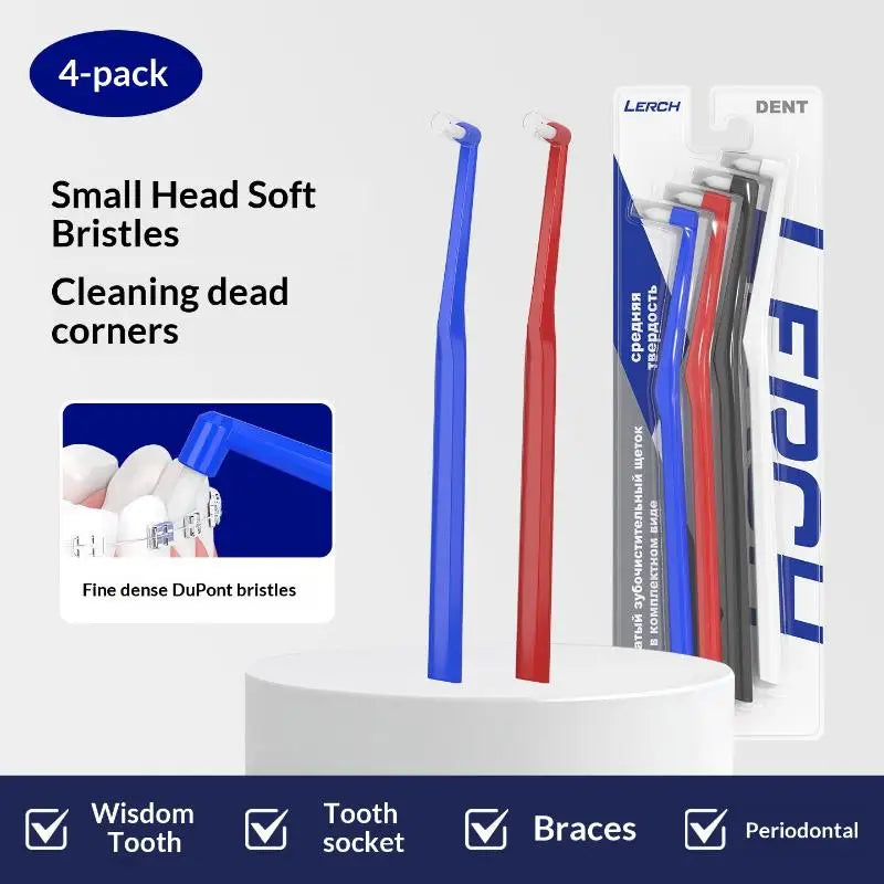 Soft Hair Small Head Single-Beam Toothbrush For Interdental Cleaning Adult Oral Care Deep Cleaning Tool For Teeth Implants Vue