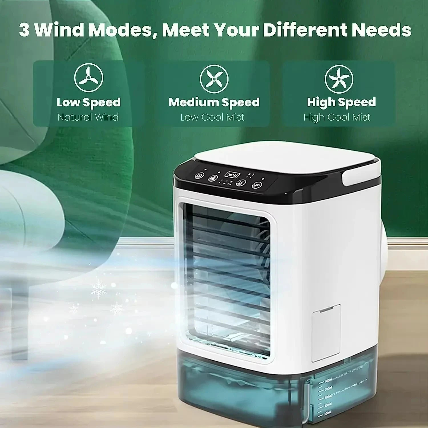 HOMEFISH Small Home-use Quiet Desktop Humidifier Cold Fan Spray