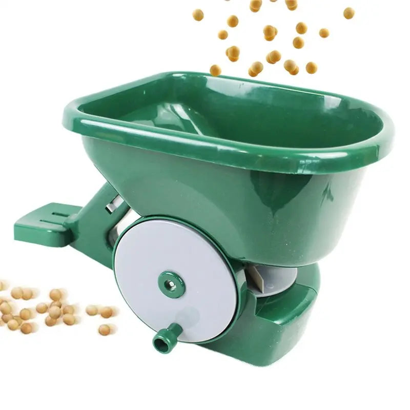 ABKW-Gardening Manual Seeder 3L Capacity With 5 Gears Adjustable For Sowing Fertilizing Melting Snow Seed Spreader Vue