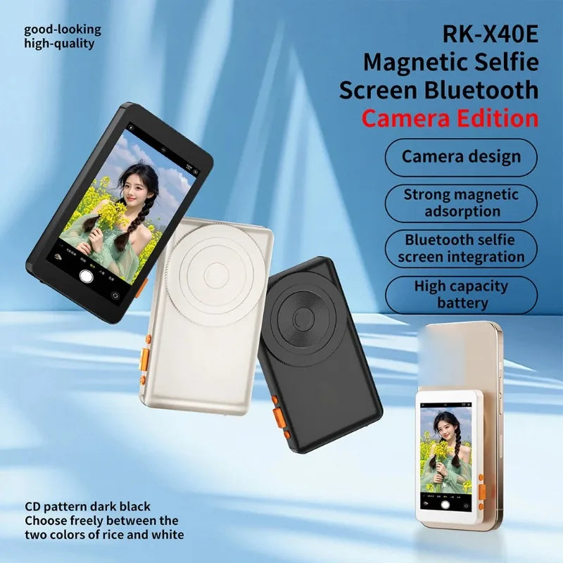 4-inch Smartphone Wireless Magnetic Monitor Screen RX-X40E Monitor Screen for iPhone Android Live Stream Video Recording Vue