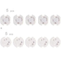 vvocci 10pcs outlet cover Baby Safety Electrical Security Plastic Safe Lock Cove Socket Protection Electric Shock Hole Children Vue 5pc2Holes 5pc3Holes