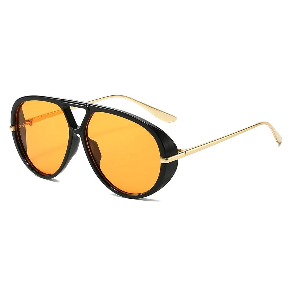 Oversized Double Bridge Pilot Sunglasses UV400 Gradient Fashion Sunglasses Vue