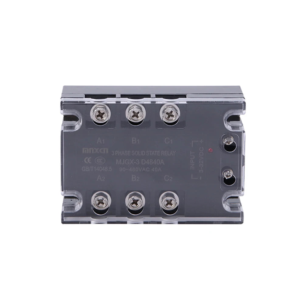 MJGX-3 D4840A Three Phase Solid State Relay 3-32VDC Input 90-380VAC Output Solid State Relay with Led Indicator Vue