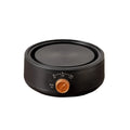 Household Adjustable Temperature Electric Stove Universal Anti-slip Electric Teapot Heater Mini Round Coffee Pot Burner Winter Vue Black-US Plug 110 V