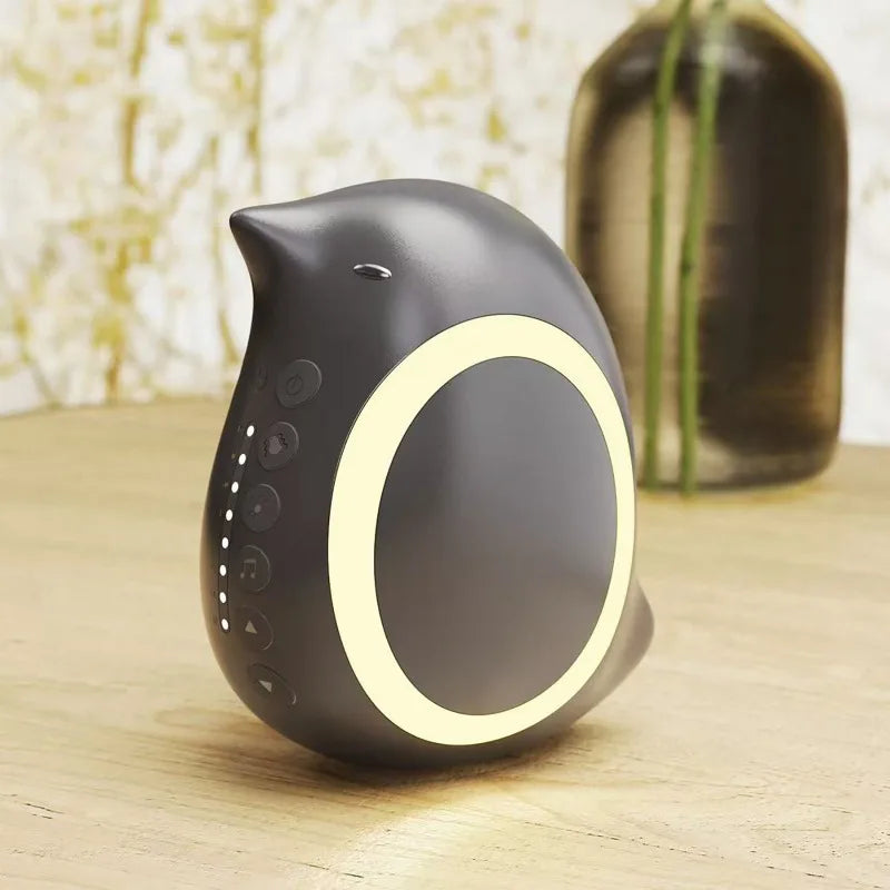 Portable Adjustment Electric Baby Sleep Soothing Device with Night Light Bluetooth Speaker White Noise Vibration Soothing Music Vue gray