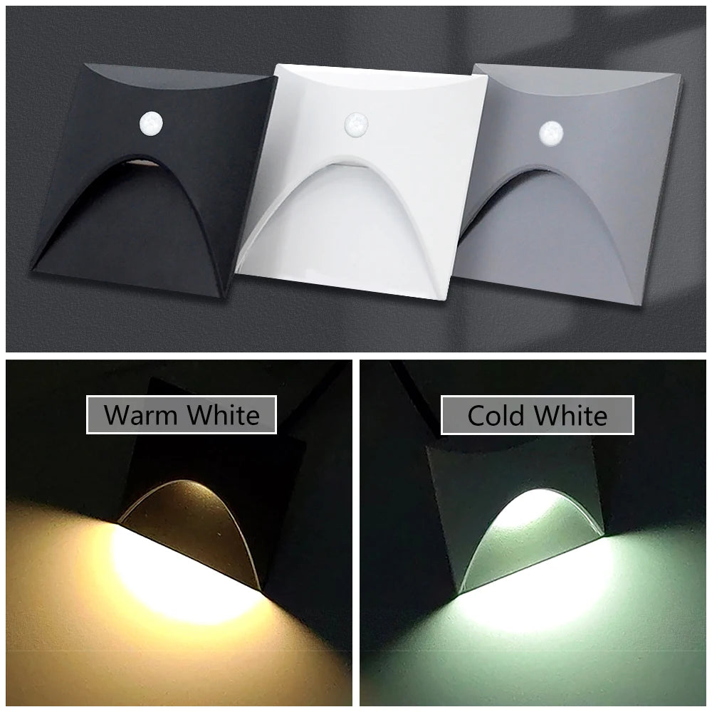SANDIY IP65 Outdoor Motion Sensor Stair Wall Light Sconce Outdoor Wall Sconce Vue