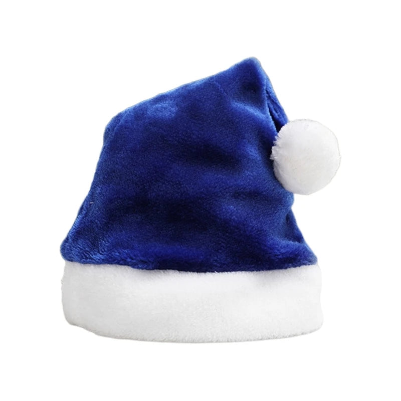 Kids Plush Elf Hat with Bell – Christmas Santa Helper Cap Kids Holiday Hat Vue 50-60cm-BL AS SHOWM
