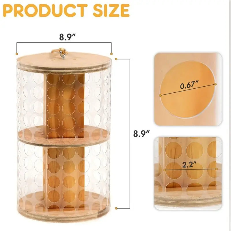 ABKW-Bee Trap Wooden Crafts Outdoor Garden Garden Small Losits Vue