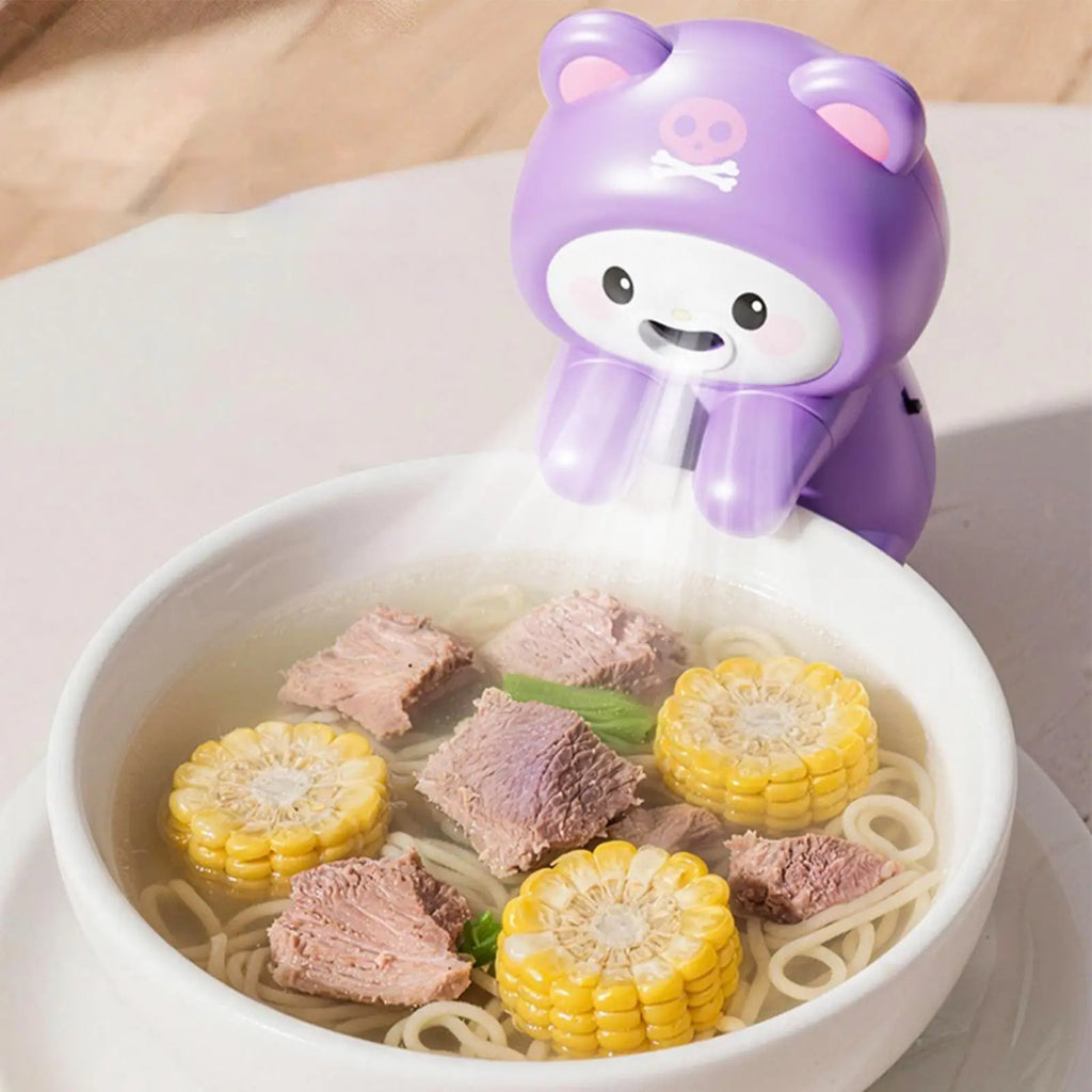 Mini Food Cooling Fan Quiet Animal Shape USB Rechargeable Personal Drink Chiller Fan for Soups Stews Coffees Teas Baked Goods Vue
