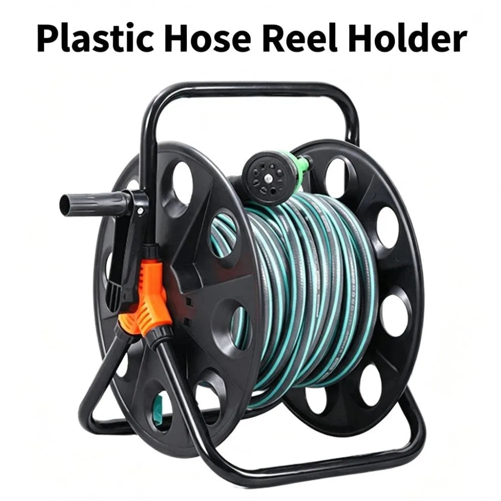 Heavy Duty Hose Storage Reel durable Multi-Purpose Single Arm Pipe Coiler Collapsible Handle Space Saving Vue
