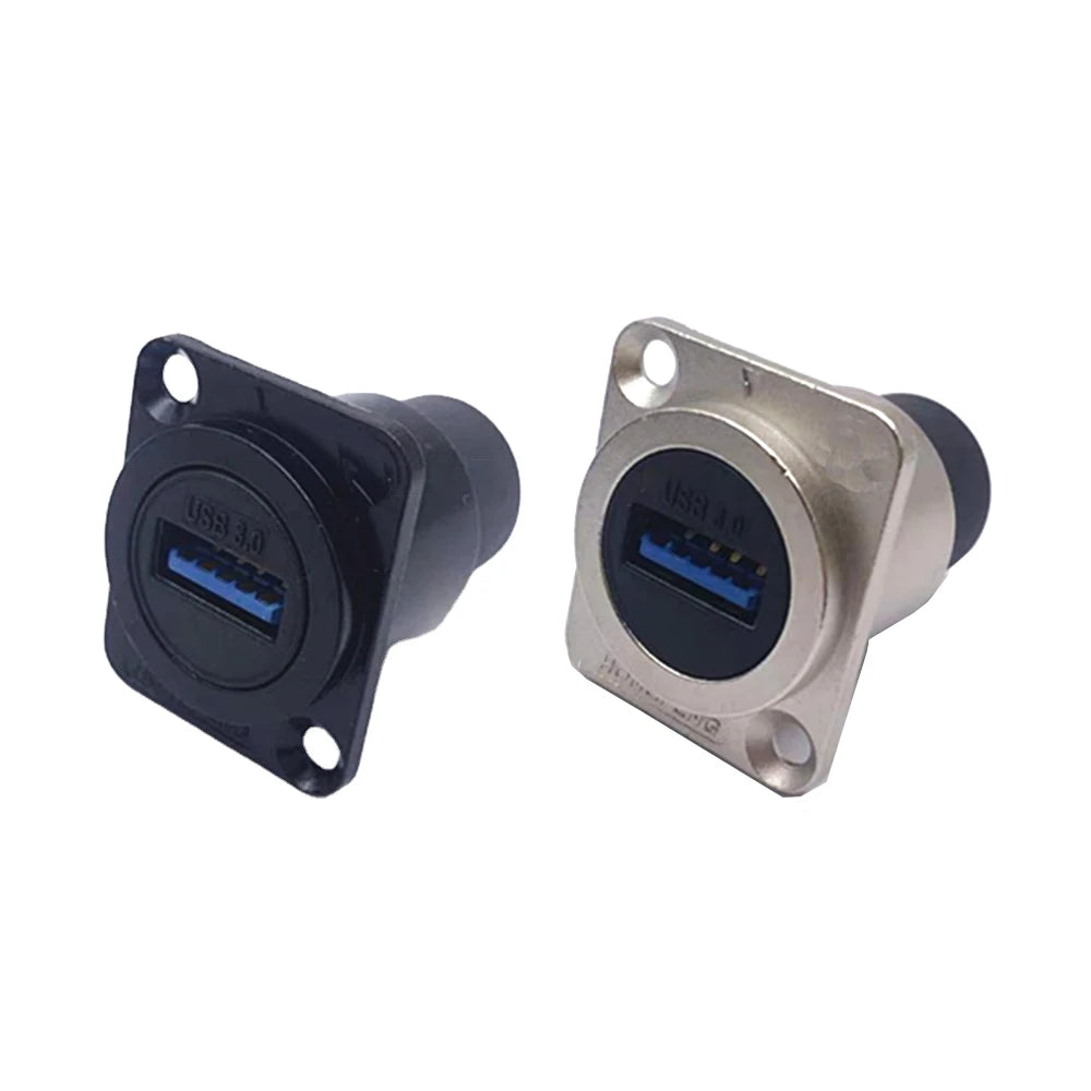 1PCS D Type Metal USB 3.0 Socket USB Female to USB Female Jacks USB Socket Module Panel Mounting Electronic Connectors Vue