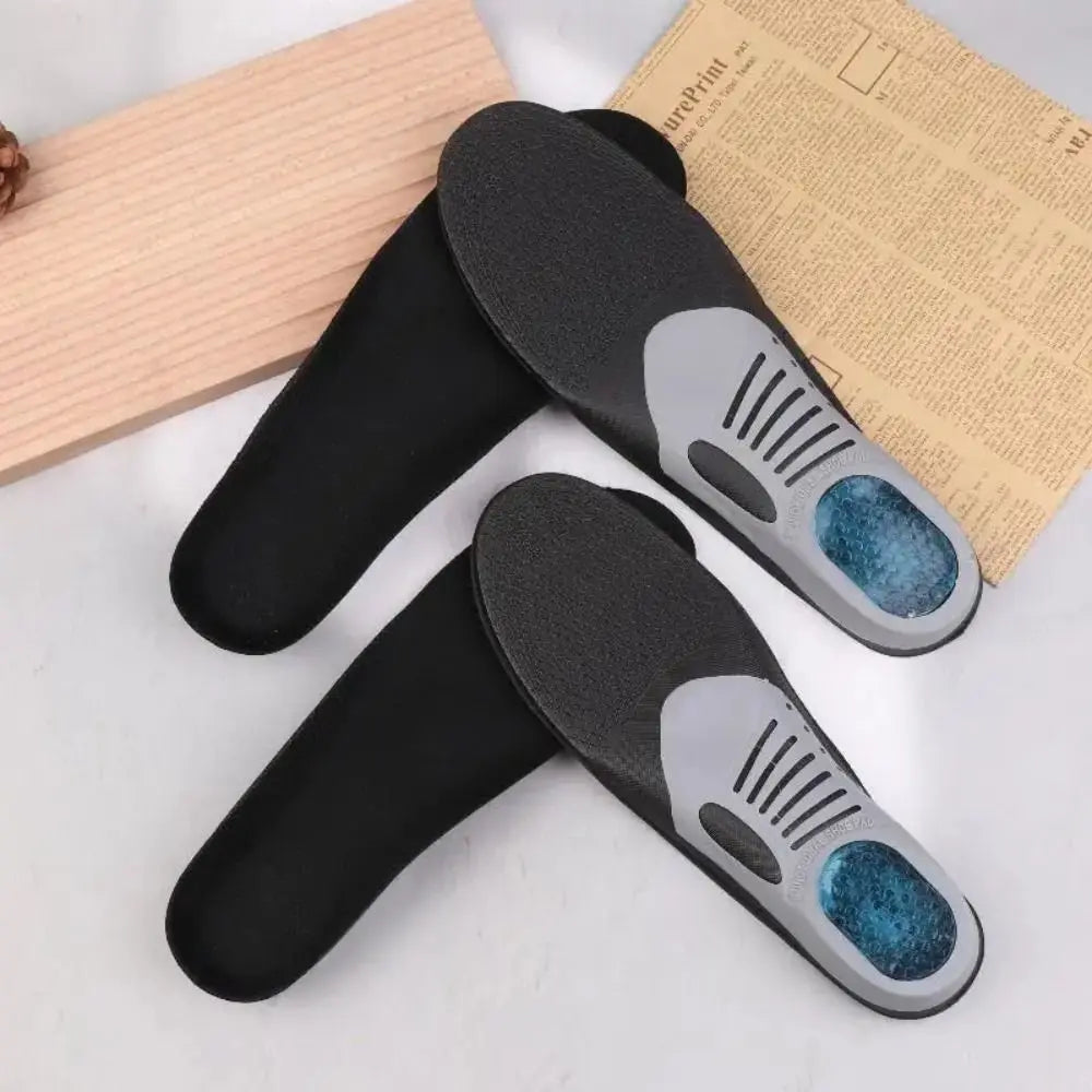1 Pair Gel Material Sports Running Insoles Soft Elastic Orthopedic Support Orthotic Inserts Shock Proof Comfort Cushioning Vue