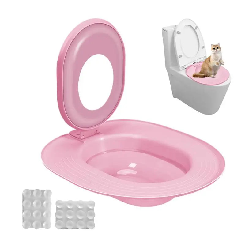 Cat Toilet Training Kit Reusable rinal Seat Potty Litter Box Trainer Pet Potty Training Seat Pet Cleaning Supplies Vue