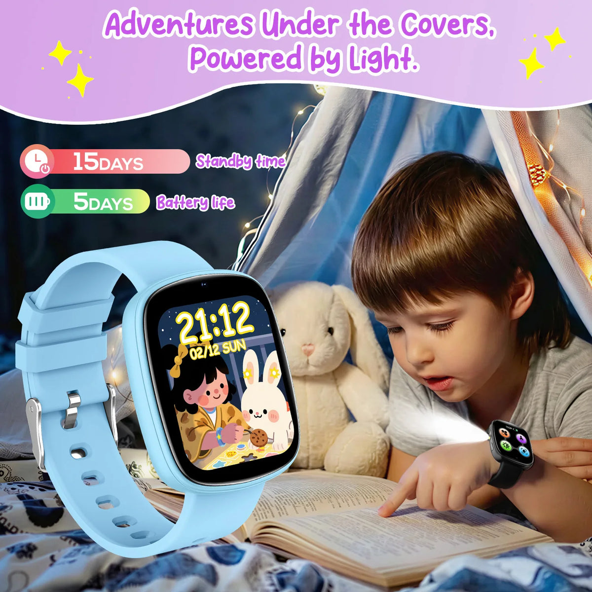 2026 Kids Games Smartwatch 1.83''HD Screen Camera 22 Interesting Games Sleep Monitor Alarm Clock Calculator Children Watch Gifts Vue
