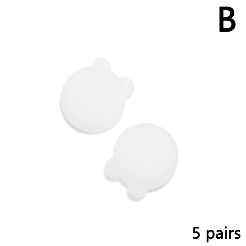 5 Pairs Silicone Glasses Ear Grip Cute Sports Eyeglasses Ear Hook Silicone Anti Slip Eyewear Temple Tips Sleeve Retainer Holder Vue B White