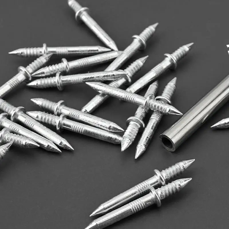 100PCS Carbon Steel Nails for Seamless Baseboard Installation High Strength Single Head Two-way Hardware Non-Marking Nails Vue