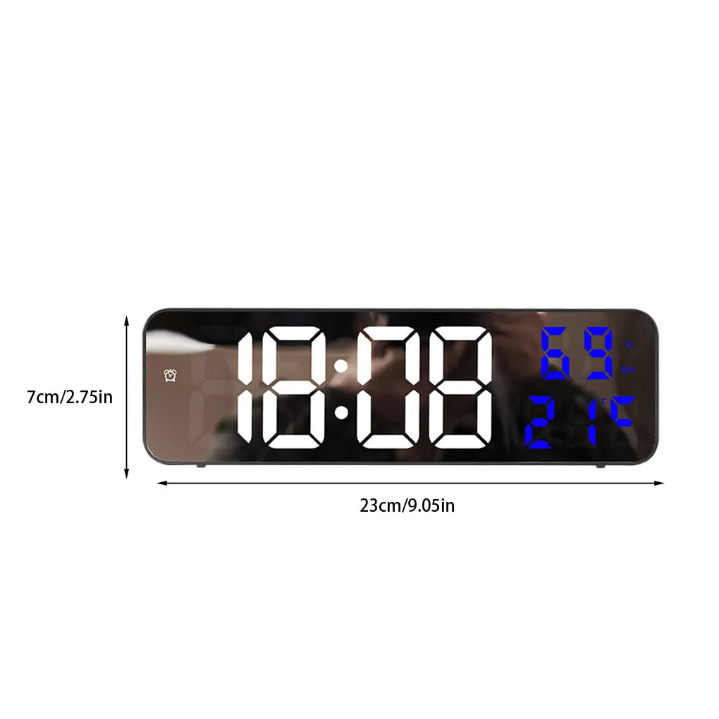 FangNymph Large LED Digital Clock – Temp, Humidity & Timer LED Digital Clock Vue