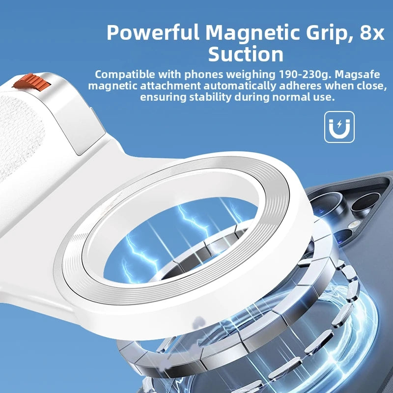 PH-80 Magnetic Camera Grip with Remote Shutter Fill Light Remote Control Handle Universal for Phones Vue