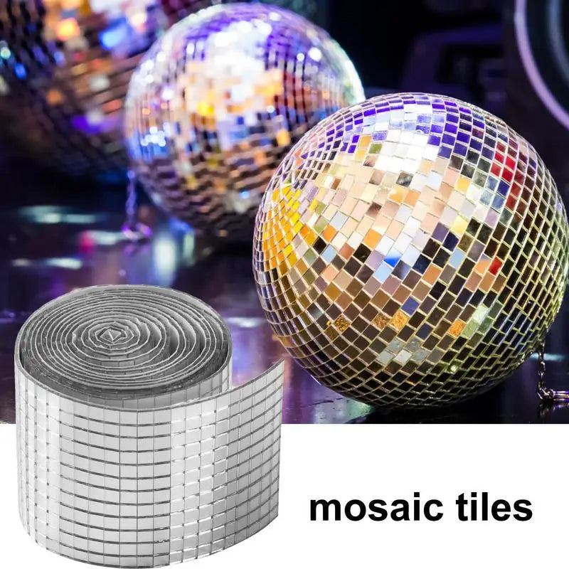 5x5mm Grid 4X120cmSelf-Adhesive Square Glass Mosaic Tiles Sliver Mirror Mosaic Sheet DIY Supplies Home Decor Solution Vue