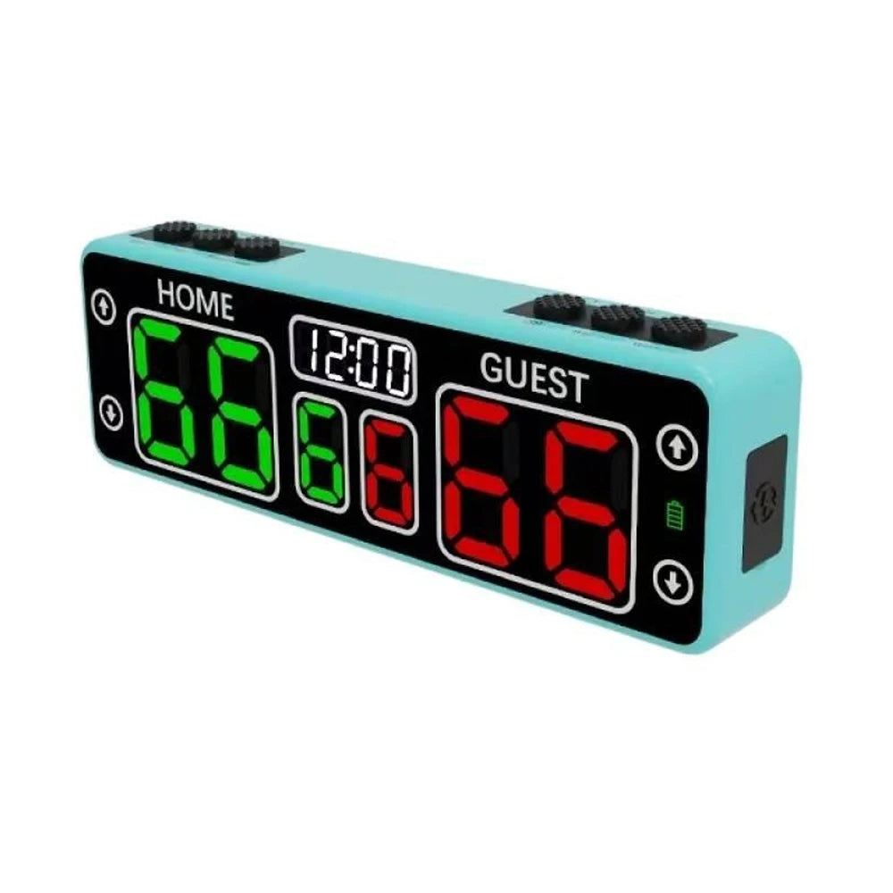 Portable LED Digital Scoreboard with Countdown Timer Rechargeable Scoreboard Electronic Touch Type Scoreboard Sports Competition Vue Blue