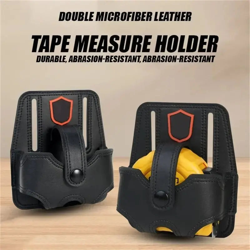 ABKW-Carrying Convenient Mini Tape Measure Tool Set Microfiber Leather Pouch Thickened Repair Tools Belt Large Vue