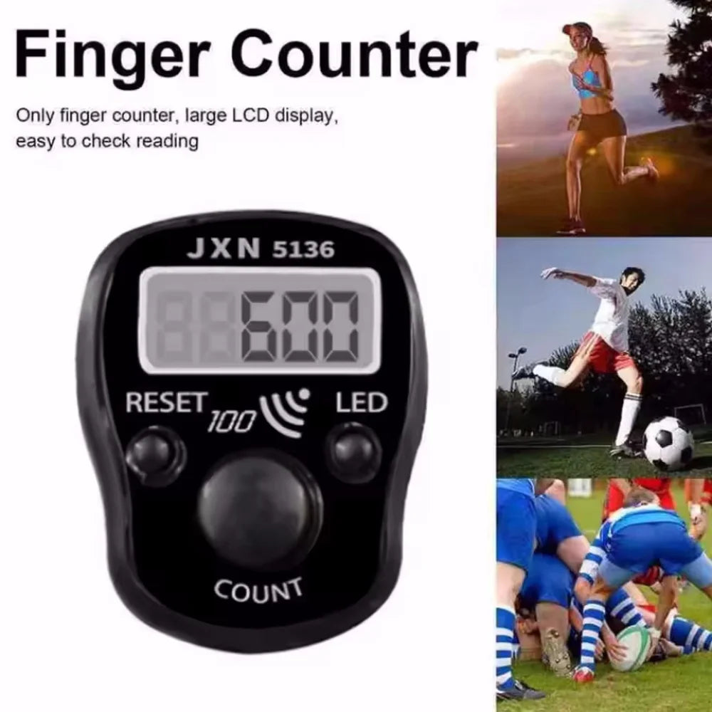 Mini Handheld Electronic Finger Counter Backlit LED Display High Precision Sensor Battery Powered Hand Tally Counter Counting Vue